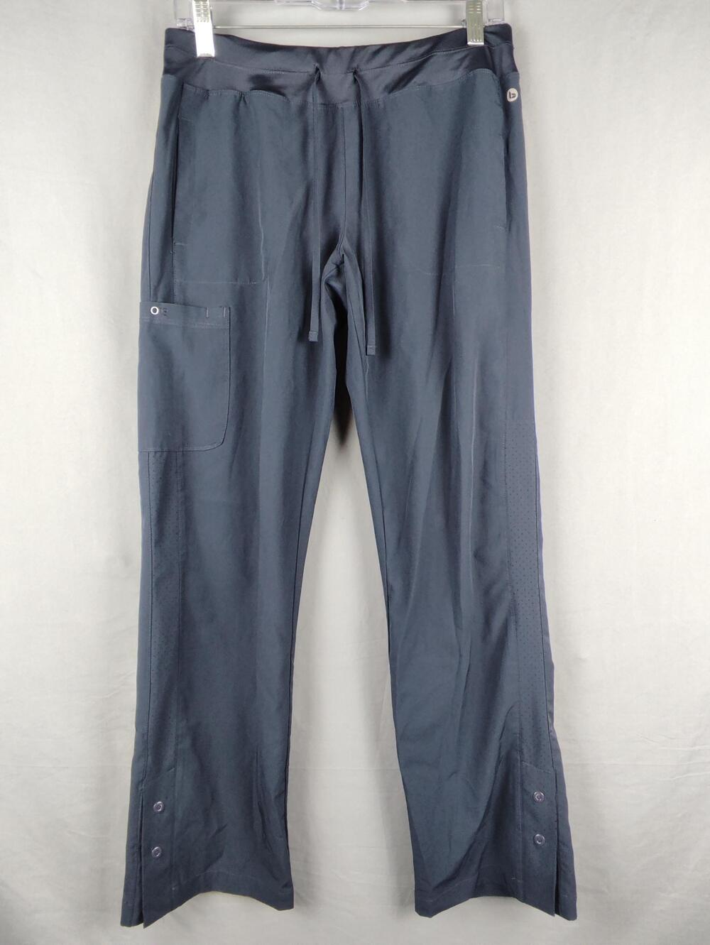 Barco One Pants Womens Petite Small Blue Cargo Scrub Stretch Workwear Pockets